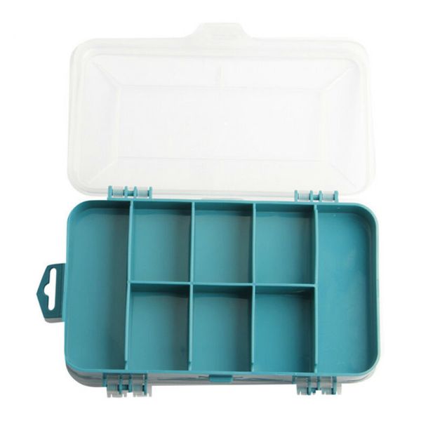 Caja de herramientas de 8 ranuras Tornillos de plástico Pernos Puertos Centro de almacenamiento de tuercas para almacenar aretes Anillos Beads Pequeños objetos