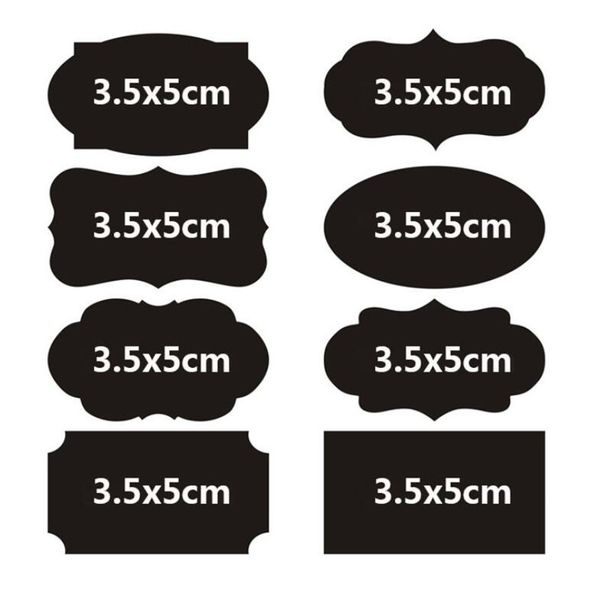 8 autocollants/feuille étanche tableau noir cuisine autocollants étiquette d'épice maison pots bouteilles étiquettes tableau noir étiquettes autocollants XB1