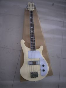 8 Snaren 4003 Crème Witte Elektrische Basgitaar S8 Maple Glo 1992 Driehoek MOP Toets Inlay String Thru Body Bridge