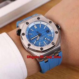 8 style Haute Qualité 42mm Diver Automatique Montre Homme 15710ST Noir Blanc Jaune Bleu Vert Violet Orange Cadran Bracelet Caoutchouc Gents W3220