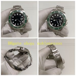 8 stijl echte foto heren sporthorloge heren datum 126610 41 mm automatische zwarte wijzerplaat Kermit groene bezel stalen armband 126610ln 126613 126618ln geel gouden horloges