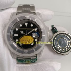 8 stijl Real Po Heren 904L stalen horloge heren 40 mm zwarte wijzerplaat keramische bezel groen blauw geel gouden armband 5-sterren mechanische duik 314T