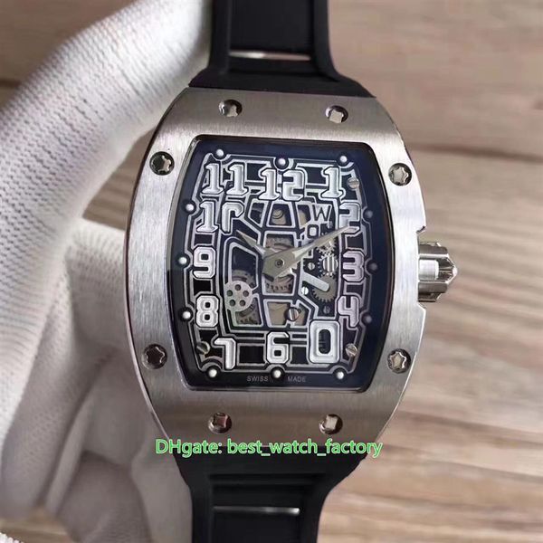 8 montres de qualité supérieure de style 38 mm x 48 mm RM67-01Ti squelette extra plat en or rose 18 carats verre saphir transparent mécanique Automati273i