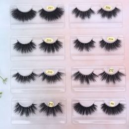 8 styles 5D 25mm de long dramatique 3D cheveux de vison faux cils pour faire une version d'allongement des cils à la main DHL gratuit