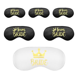 8 Styles Or Équipe Mariée Masque De Sommeil Cadeau De Demoiselle D'honneur Bachelorette À La Fête De Mariage Douche Nuptiale Décoration Y201020