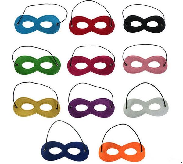 Masque en feutre d'Halloween, 8 styles, monochrome, cadeau simple, déguisement de scène pour enfants, masque numérique à 8 yeux