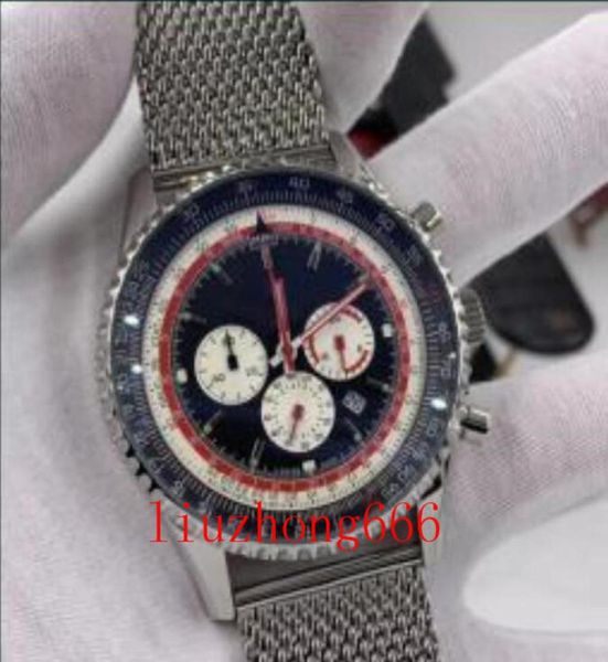 8 styles Quality New Watchs Men Superocean II Heritage 46 Watch Leather Quartz Chronograph Mens Wrists3825287