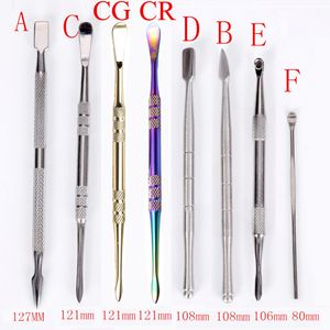 8 styles Wax Dabber cire atomiseur dab outils en acier inoxydable dabber outil cire pour eau bong fumer pipe herbe sèche vaporisateur stylo