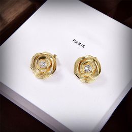 8 Styles Femmes Mode Oreille Goujons Boucles D'oreilles Designers Marque Bijoux De Luxe Lettres Classiques Or Argent Perle Diamant Fleurs Earri279h