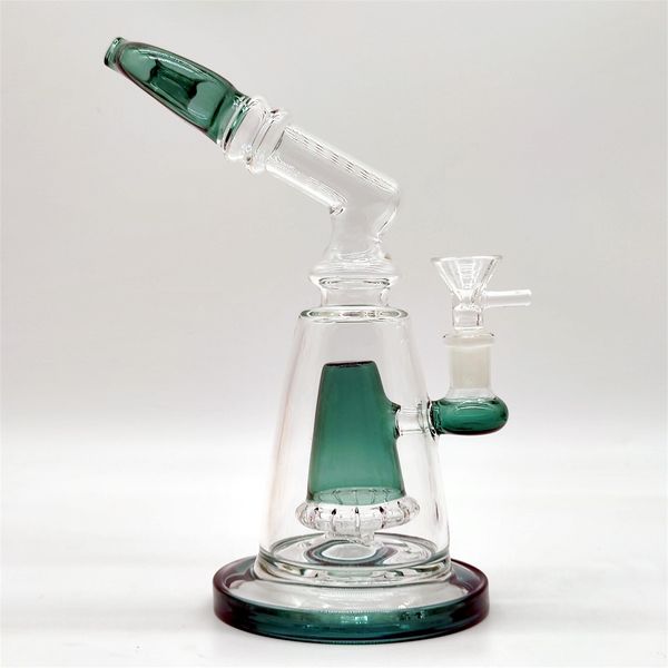 8 à 9 pouces à grande échelle en sarcelle à grande échelle Fab œuf multi-couleurs Multi-couleurs Verre Bong Dabber Recycler Recycler Pipes Water Bongs Pipe de fumée 14 mm Femelle Joix US Warehouse