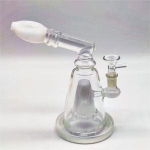 8 tot 9 inch grootschalige helder wit fabuleuze multi -kleuren waterpijp glazen bong dabber rig recycler pijpen water bongs rookpijp 14 mm vrouwelijk gewricht us magazijn