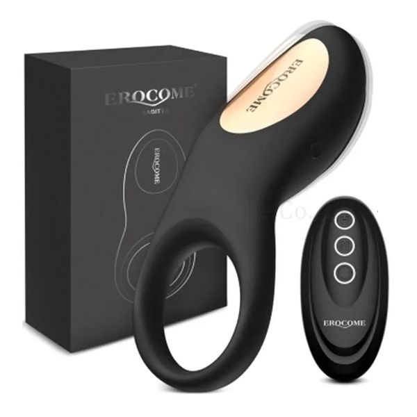 8 Mode de Vibration Télécommande Sans Fil Pénis Anneaux Silicone Vibrateur pour Hommes Couple Adulte Sex Toy 240102