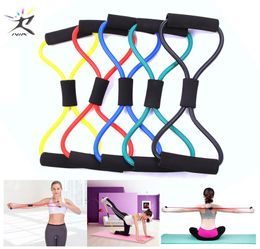 8 Word Fitness Rope Resistance Bands Rubberen bands voor fitness Elastic Band Fitness Equipment Expander Training Gym Oefening Train7306002