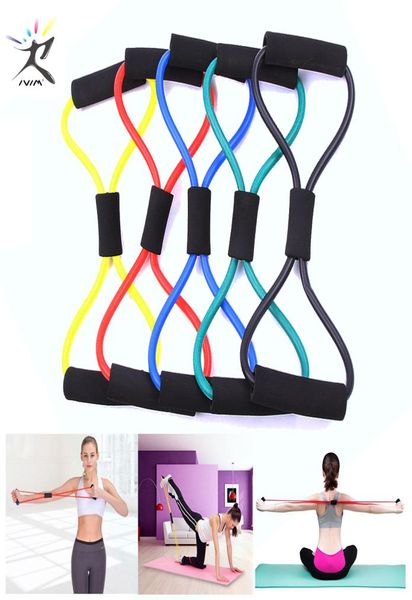 8 Word Fitness Corde Rope Resistance Bands Rubbers for Fitness Elastic Band Fitness Equipment Expander Workout Gym Exercice Train7354491