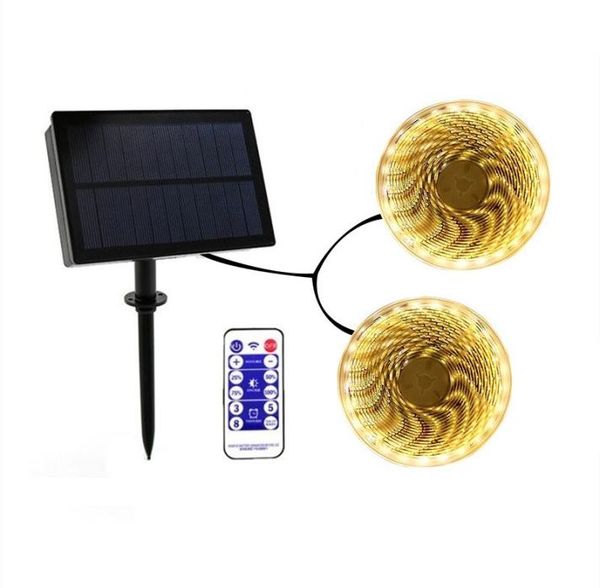 8 modes de travail 10 m 600 LED bande LED à énergie solaire lumière LED chaîne lumineuse fée lumière piscine extérieure étanche vacances Noël 6501029