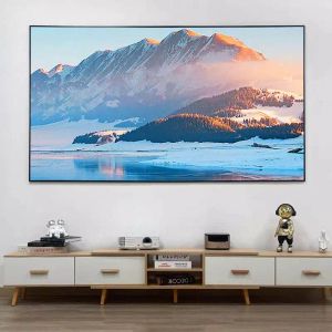 80-120 pouces 8k all ust Pet Crystal Light Ambied Rejecting Fin Consieur Fixed Frame Projection Screen for Ultra Short Throw Projecteur