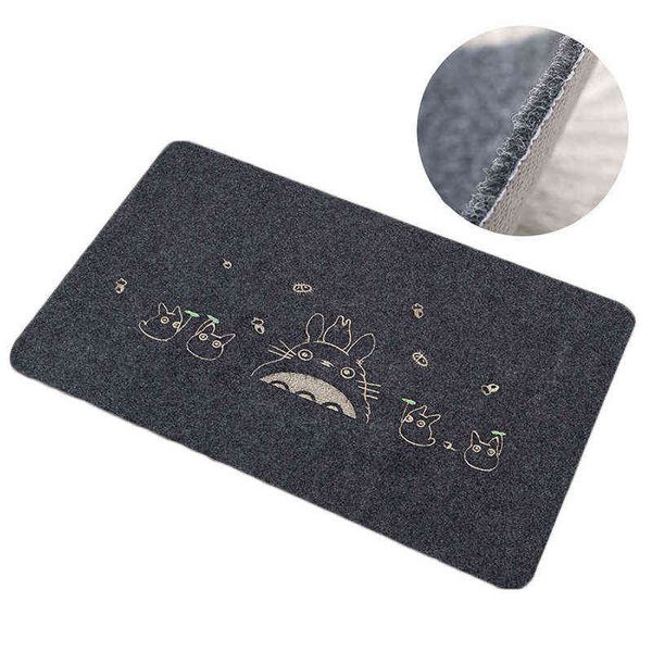 80 * 120 cm Bienvenido Alfombra de puerta impermeable de dibujos animados Totoro lindo Alfombras de cocina Alfombras de dormitorio Alfombras decorativas para escaleras Decoración para el hogar Artesanía 211109