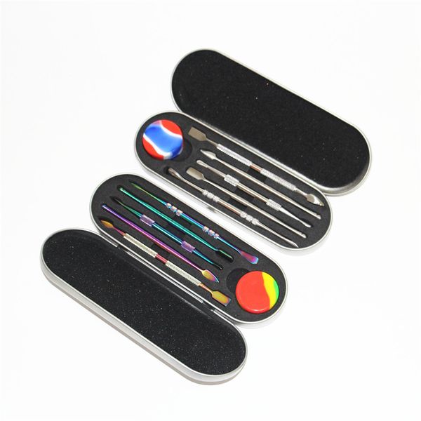 herramientas de mano 80-121mm dab Wax dabbers titanio clavos dabber herramienta color del arco iris Para hierba seca vaporizador pluma e clavo Sartén atomizador