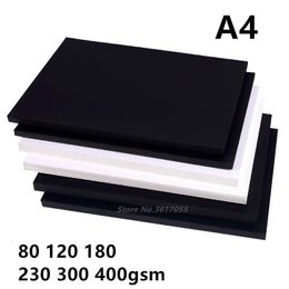 80-400gsm Hoge Kwaliteit A4 Zwart Wit Kraftpapier DIY Handmake Kaart Maken Ambachtelijke Papier Dik Karton Karton 240122