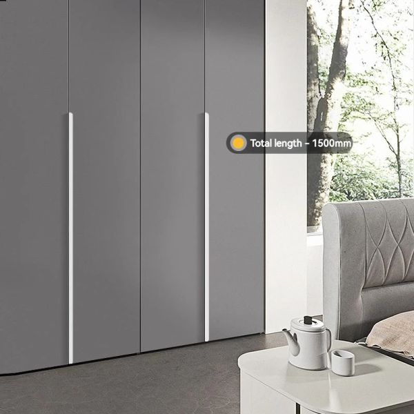 80 à 600 mm moderne minimaliste chaud blanc blanc invisible armoire de porte de porte sans coup de poing à la porte de l'armoire de tiroir petite poignée petite poignée