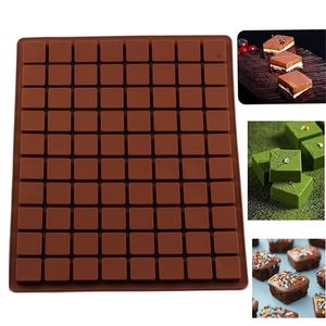 80 Holte Vierkante Siliconen Mal Snoep Chocolade Gummy Ijsbakje Jelly Truffels Pralines Ganache Mallen Cake Decorating Gereedschap 220509