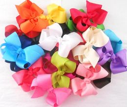 80 PCS Boutique Grosgrain Ribbon Pinwheel Bows 3inch Hair Bows Alligator Clips voor Babies Toddlers Teens