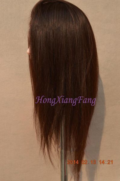 80% de vrais cheveux bruns mannequin vente maniqui maniqui mannequin coiffures de tête