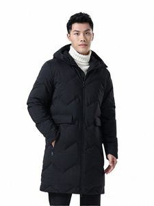 80% pato blanco abajo LG estilo invierno chaqueta cálida hombres coreano Fi impermeable / a prueba de viento con capucha rompevientos térmico abrigo de globo F2iw #