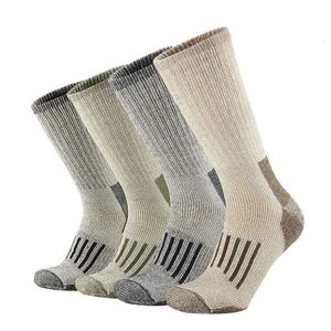 80% chaussettes en laine épaississent des chaussettes d'équipage de coussin de randonnée chaude pour hommes femmes de laine sportives humidification euro taille 231227