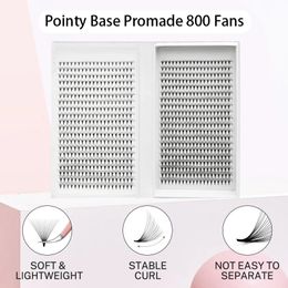 800/1600 Fans Premade Volume Lashes Fan Individual Sharp Pointy Base Premade Russian Volume Fans Eyelash Extension Makeup Tools 240426