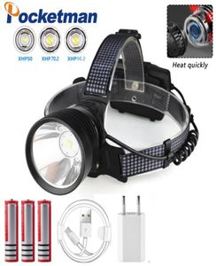 8000 Lumen XHP902 led Koplamp Vissen Camping koplamp High Power lantaarn Hoofd Lamp Zoomable USB Zaklampen 186503329517