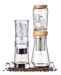 800350 ml glace goutte à café cafetière cafetière filtre Percolateurs en verre expresso cuisine barista dripper pot glace bifeu