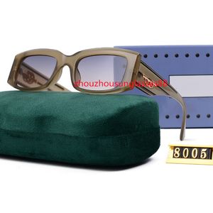 8005S 008 54 mm zwarte dames nieuw met tags doos gemengde kleur glittergradiënt oversized vierkante zonnebril