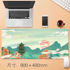 800BY300BY3MM CHINESE STYLE OFF ART Groot formaat Muiskussen Natural Rubber PC Computer Gaming Muispad Bureau Mat Vergrendeling Rand Cute
