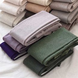 Medias de algodón cálidas de lana de invierno 800D, pantimedias gruesas coloridas a rayas, pantimedias elásticas de alta elasticidad para mujer, medias 211221