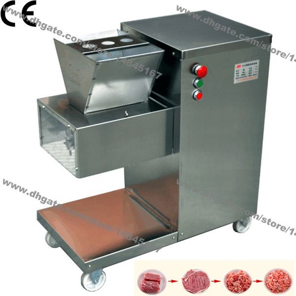 800 KG/H acero inoxidable 2,5mm-25mm hoja personalizada 110v 220v máquina de procesamiento de cortadora de carne fresca comercial eléctrica