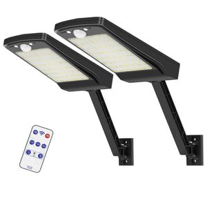 Éclairage imperméable extérieur de lumière solaire de 800lm 56Led pour la lampe rotative de poteau de chemin de mur de jardin 3 Modes