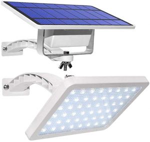 800lm lumière de jardin solaire 48leds IP65 intégrer lampadaire solaire divisé Angle réglable lumières murales solaires extérieures