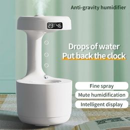 800ML anti-gravité USB humidificateur d'air goutte d'eau brumisateur ultrasonique purificateur d'air brumisateur humidificateurs diffuseur d'arôme 231226