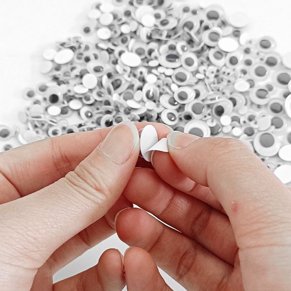 800PCS / Box Eyes-Auto-Adhesive Wiggly Googly Poll Eyes For DIY Crafts Toy Scrapbooking Scrapbooking Decor Craft Supplies 4/5/6/7/8/10 / 12mm