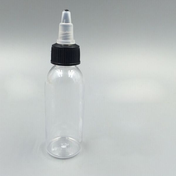 800pcs clair 60ml bouteille vide 2OZ flacon compte-gouttes en plastique avec bouchon à bec pour huile liquide E