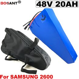 800W 1000W 48V 20AH E-bike driehoek Lithium batterij 13s elektrische fiets voor Samsung 18650 cel met 5A-oplader + een tas