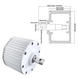 800W 550 RPM 55Hz NDFEB PMG Tierra rara Generador de imán permanente 12V 24 V para generador de turbinas eólicas horizontales de bricolaje