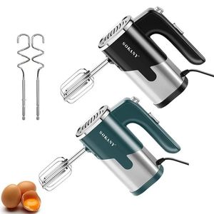 Mezclador de alimentos eléctrico de 800W, batidor de huevos doble, amasar masa, 5 velocidades, licuadora de cocina, crema, mermelada, pudín, batido, mano, 240109