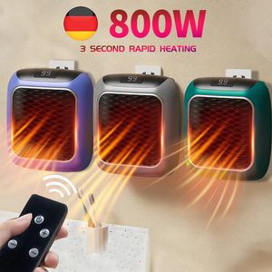 800W Mini Verwarming voor Thuis Kleine Badkamer Verwarming Fans Wandmontage PTC Keramische Elektrische Luchtblazer Afstandsbediening 240130