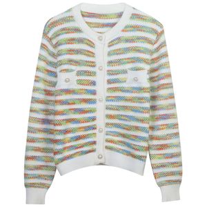 806 2023 Runway Summer Marque Même Style Pull À Manches Longues Col Ras Du Cou Vert Rose Cardigan Vêtements De Mode De Haute Qualité Femmes mingmei