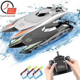 806 RC Boat 2.4Ghz 25kmh Télécommande à grande vitesse Bateau de course Bateau de vitesse de l'eau Modèle de jouet pour enfants pour adultes et enfants Jouets RC 240223