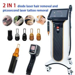 808 Diode Laser en Pico 2 In1 Tatoo Remover Laser Picosecond Carbon Peeling 755 1064nm Diode Laser Ontharing Machine