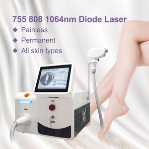 808 diode laser schoonheid machine grote vlek groot scherm Duitsland bar 3 golf 755nm 808nm 1064nm diode laser permanent ontharing pijnloos haarverwijdering voor gezicht en lichaam