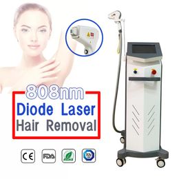 Máquina de depilación láser de diodo 808nm Máquina de belleza de diodo láser 808 Chips importados de Alemania Eliminación de pelos láser sin dolor para uso en salón de belleza spa